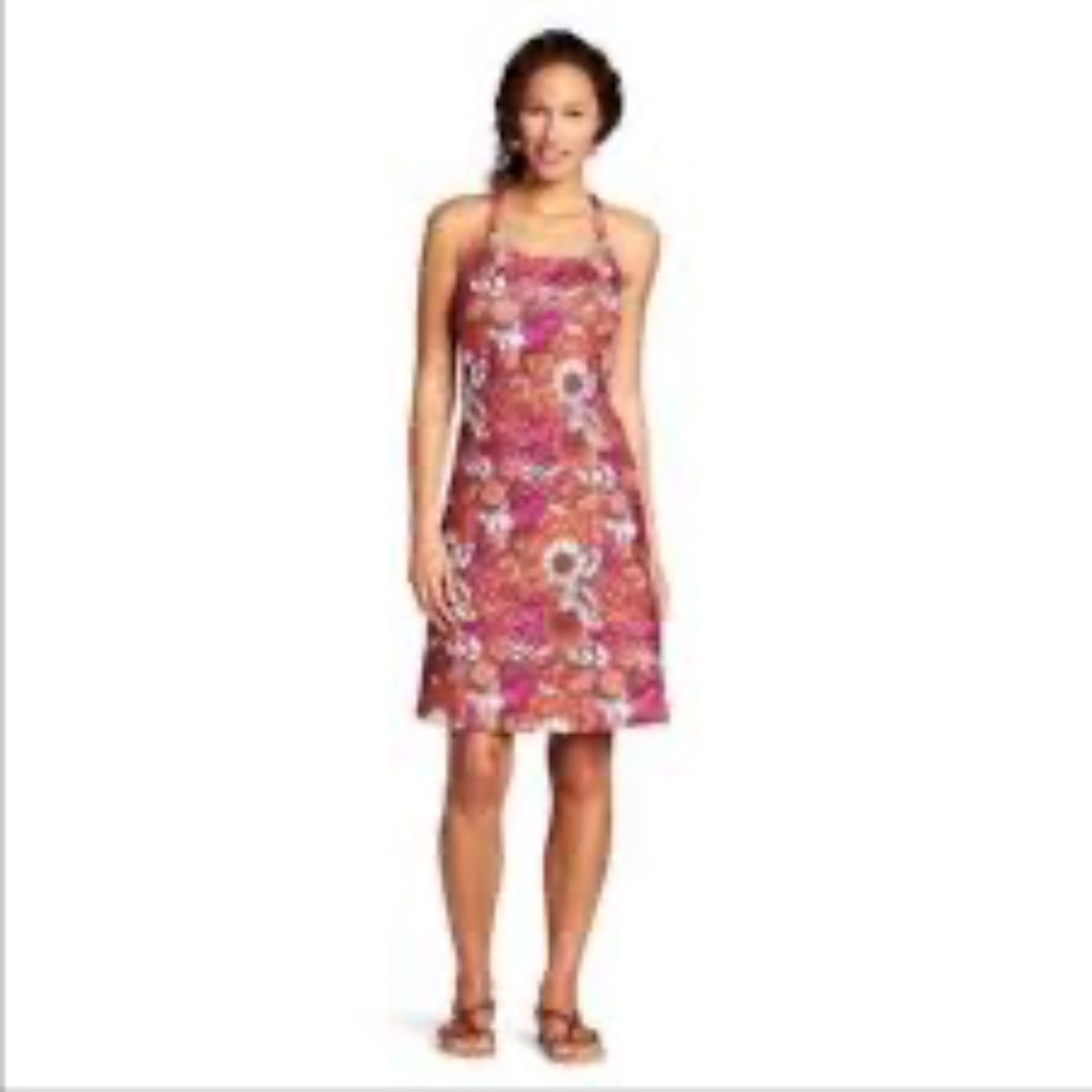 Prana Orange Congo Beats Floral Quinn Athletic Dress Women's Small